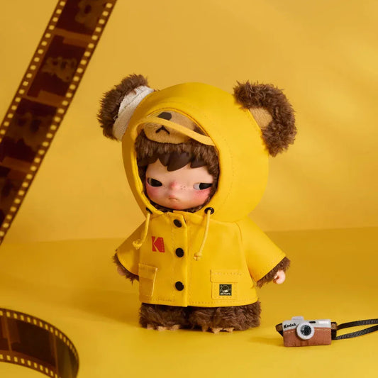 POP MART Hirono × Kodak Little Bear Vinyl Plush Pendant Hanging Card