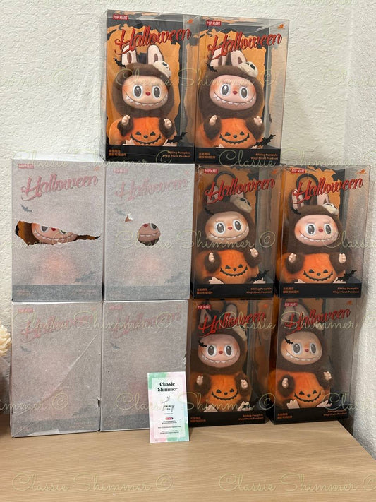 (Authentic) Happy Halloween Party Series-Sitting Pumpkin Vinyl Plush Pendant