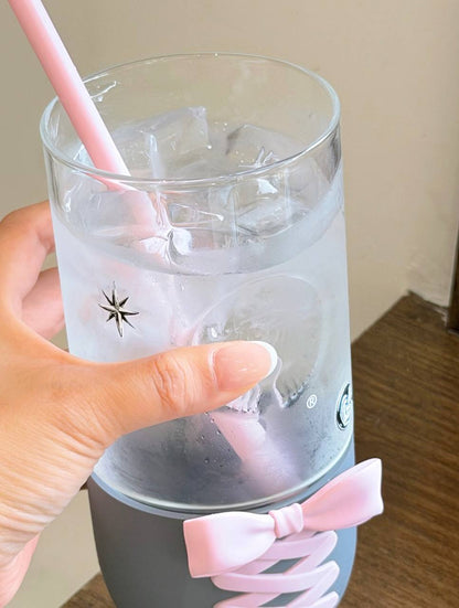 Starbucks China 2026 Ballet Series 635ml Glass Straw Cup with Soft Silicone Lid