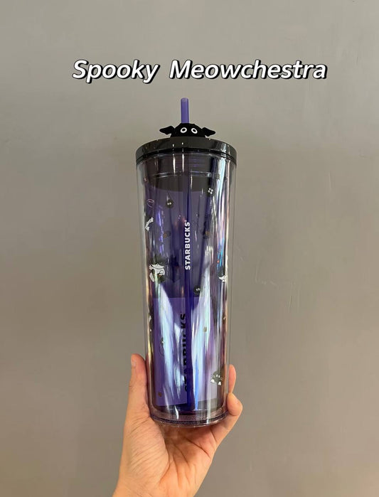 [Pre-order] Starbucks Spooky Meowchestra Purple Cold Cup
