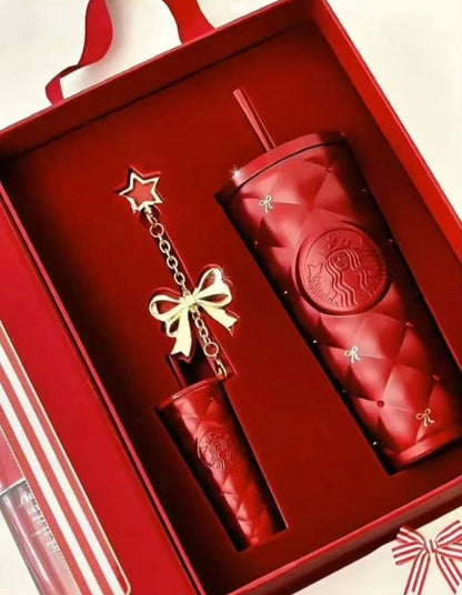 [Pre-order] Starbucks Christmas 2026 Red Diamond Cup with Mini Cup Keychain