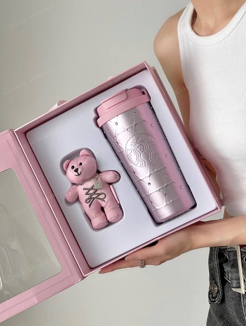 Starbucks China 2026 Ballet Series Pink 550ml Diamond Double Win Stainless Steel Cup Gift Box