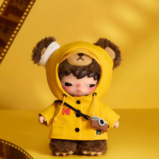 POP MART Hirono × Kodak Little Bear Vinyl Plush Pendant Hanging Card