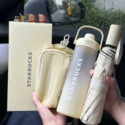 Starbucks China 2026 Mood Weather Station Series 690ml Plastic Tumbler With Cup Cover and Umbrella