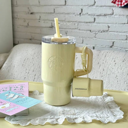 Starbucks China 2026 Mood Weather Station Series Yellow Stainless Steel Cup 615ml