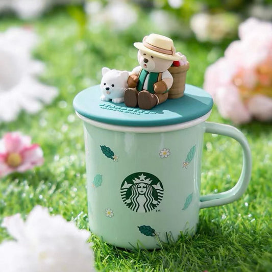 Bearista Farmer 13.5OZ Enamel cup + Cup Lid Bearista