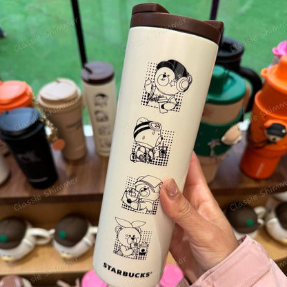 Starbucks Shanghai 2026 New Character Series White Stainless Steel Cup 710ml