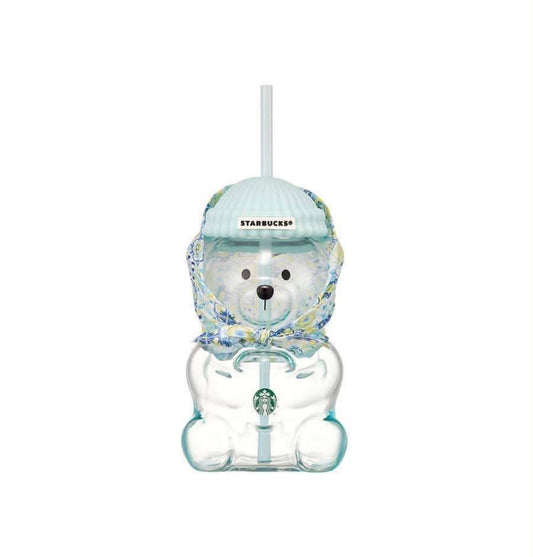 Starbucks Korea Your Summer Bearista Baby Blue Glass Cup