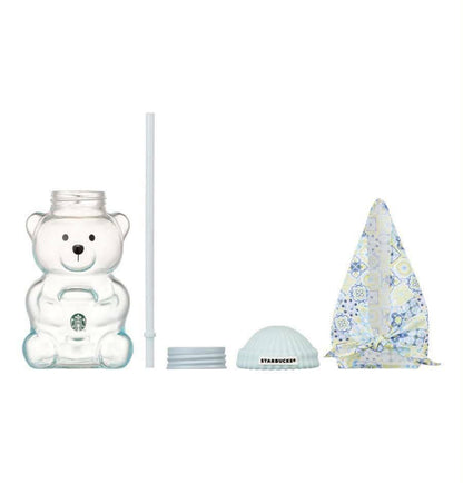 Starbucks Korea Your Summer Bearista Baby Blue Glass Cup