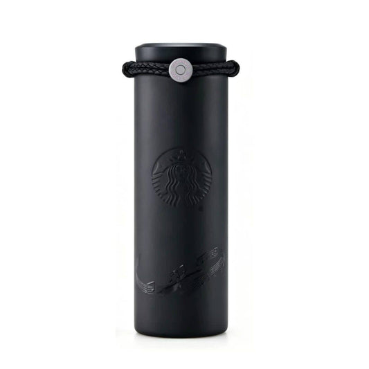 Starbucks China 2026 x Jay Chou series black note style stainless steel thermos cup 500ml